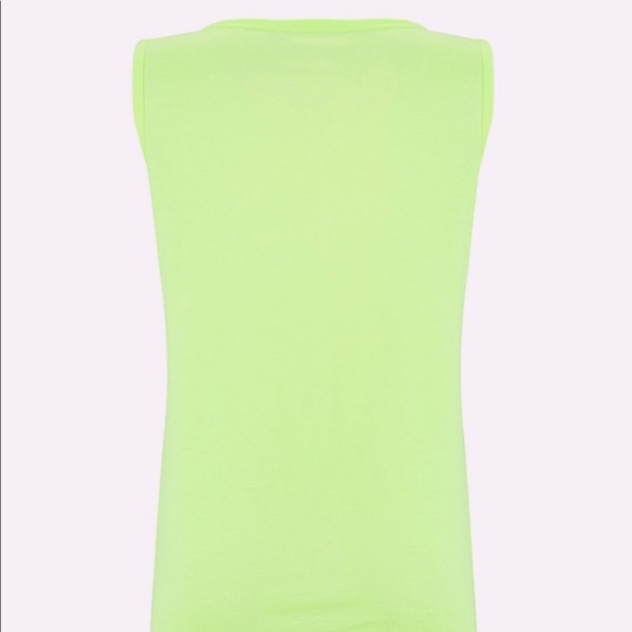 Neon Yellow Striped Leopard/White Tie Front Top - Picture 2 of 6